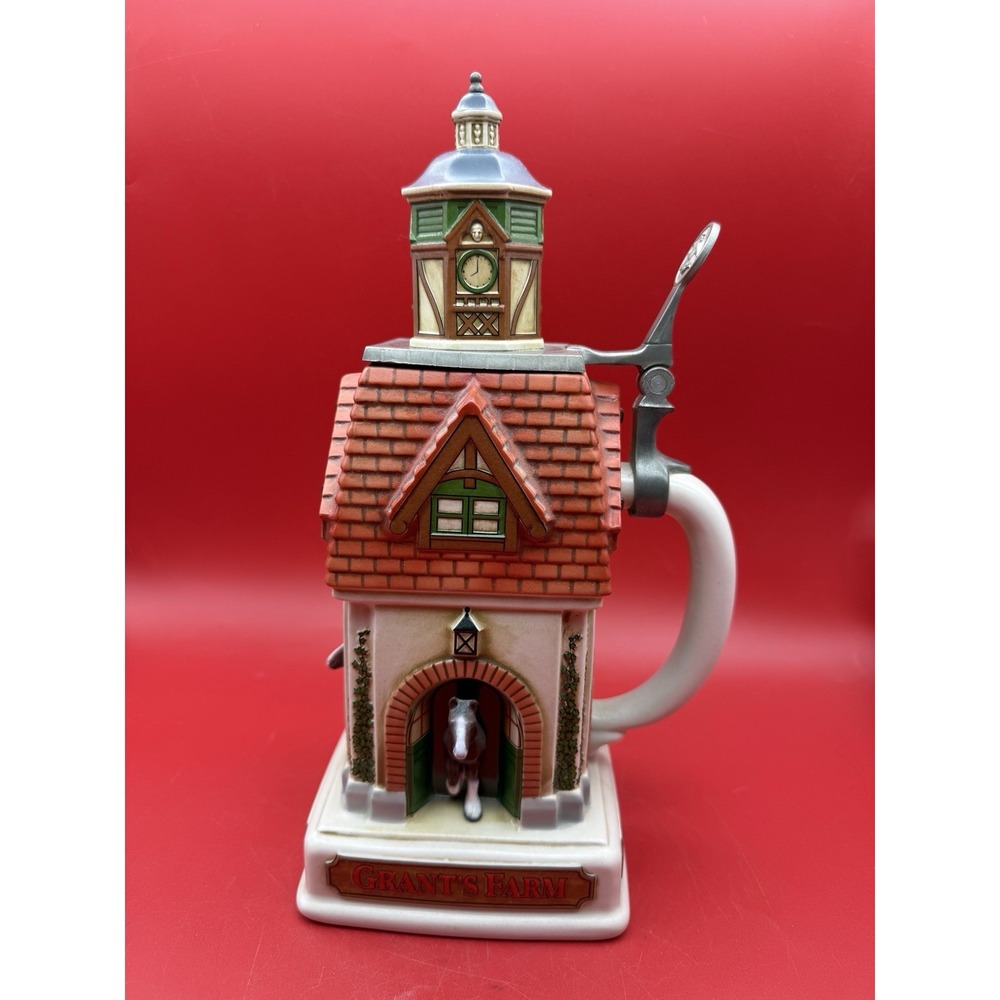 Anheuser Busch Members Only Stein Grant's Farm Bauernhof 11 7/8" Tall CB25